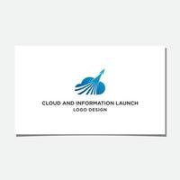 cloud- und informationsstartlogo vektor