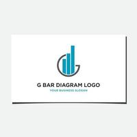 g-Balkendiagramm-Logo-Design-Vektor vektor