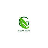 g blad logotyp design vektor