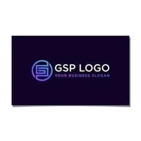 gp- oder gsp-logo-design-vektor vektor