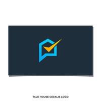 talk house ecklis logotypdesign vektor