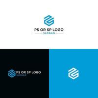 PS- oder SP-Logo-Designvektor vektor