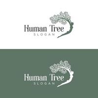 Mensch und Baum-Logo-Vektor vektor