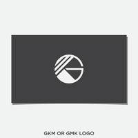 gk, gkm eller gmk logotyp design vektor