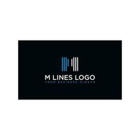 m linjer logotyp design vektor