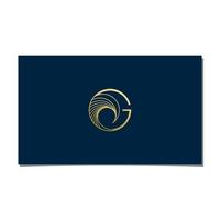 G Wave Luxus-Logo-Design vektor