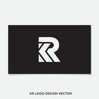 rk anfänglicher Logo-Designvektor vektor