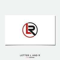 lr-Kreis-Logo-Design-Vektor vektor