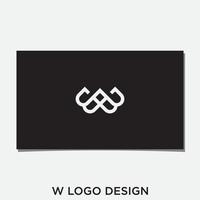 w Buchstabe Logo Design Vektor