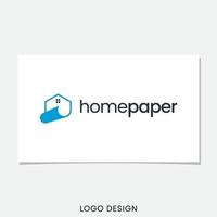 Papierhaus-Logo-Design-Vektor vektor