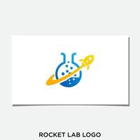 Raketenlabor-Logo-Design-Vektor vektor