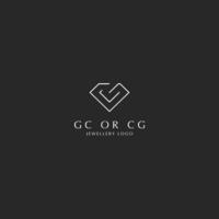 GC- oder CG-Diamant-Logo-Design vektor