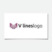 v vox oder v linien logo design vektor