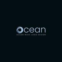 ocean wave logotyp design vektor