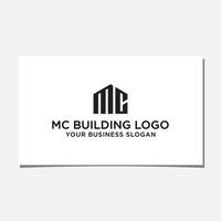 mc-Gebäude-Logo-Design-Vektor vektor