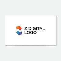 z digitaler Logo-Design-Vektor vektor