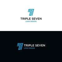 trippel sju eller sju upp logotyp vektor