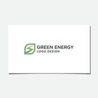 grüner Energie-Logo-Design-Vektor vektor