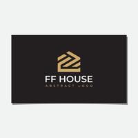 ff hus eller f rotationshus logotyp vektor
