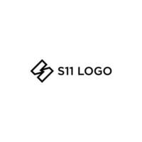 s11 initial logotyp design vektor