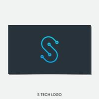 s tech logotyp design vektor. vektor