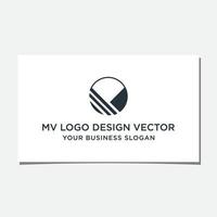 mv eller vm diagram logotyp design vektor