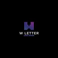 w linjer logotyp design vektor