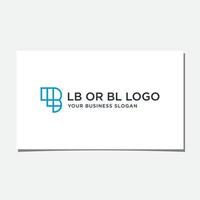 lb- oder bl-Logo-Designvektor vektor