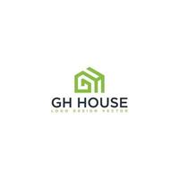 gh-Haus-Logo-Design-Vektor vektor