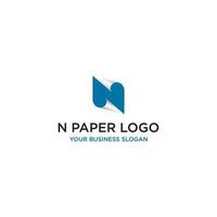 n-Papier-Logo-Design-Vektor vektor