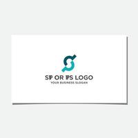 sp- oder ps-Logo-Design-Vektor vektor