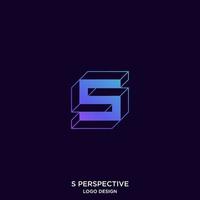 s Perspektive Logo-Design-Vektor vektor