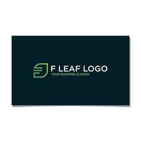 f-Blatt-Logo-Design-Vektor vektor