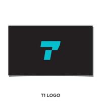 t1- oder 1t-Logo-Designvektor vektor