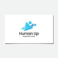 Human-Up-Logo-Design-Vektor vektor