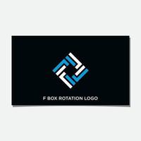 f golv eller f box rotation logotyp vektor