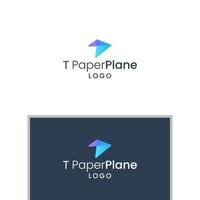 t papper plan logotyp design vektor