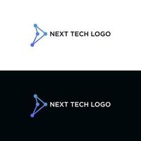 nästa tekniska logotypdesign vektor