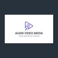 ailgn video media logotyp design vektor