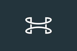 minimale und elegante vektorvorlage für das logo-design des buchstaben h vektor