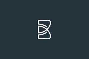 minimale vektorvorlage für das logo-design des buchstaben b vektor
