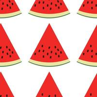 vattenmelon skiva seamless mönster. frukt bakgrund. vektor