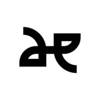 bokstaven ae eller ea logotypdesign vektor