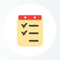 checklista ikon, platt stil vektor