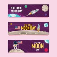 Nationales Mondtag-Banner vektor