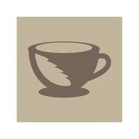 Kaffeetasse-Logo-Vorlage vektor