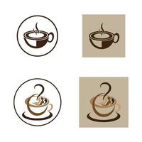 Kaffeetasse-Logo-Vorlage vektor