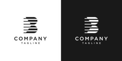 kreativ bokstav b tech monogram logotyp design ikon mall vit och svart bakgrund vektor