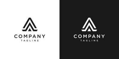 kreativa bokstaven aa monogram logotyp design ikon mall vit och svart bakgrund vektor
