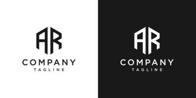 kreativa brev ar monogram logotyp design ikon mall vit och svart bakgrund vektor